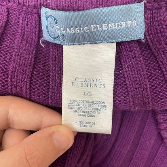 Classic Elements Purple Sweater - Picture 3 of 3